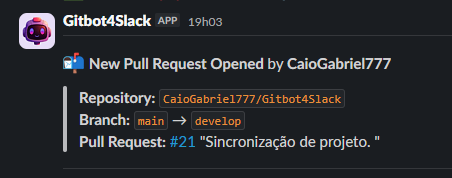 Notificação do Slack